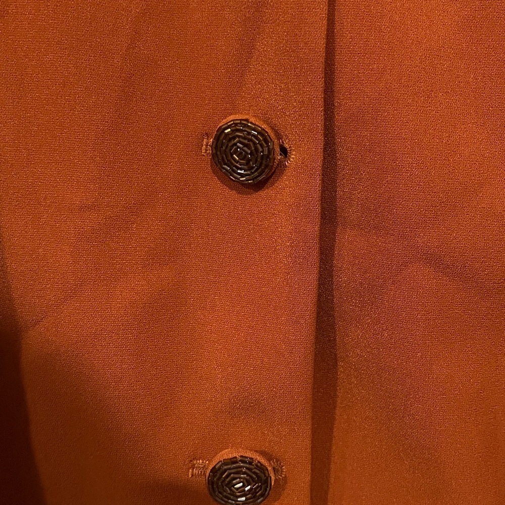 NWT Justin Taylor Rust Jacket with Faux Fur Trim - Picture 3 of 7